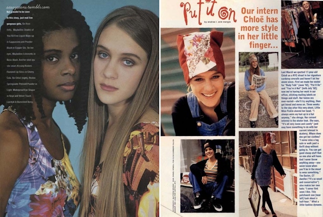 While some of us were being born, Chloe was busy starting her journey to style goddess for a teen magazine appropriately called Sassy.